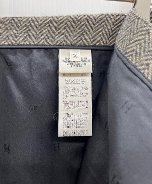HERMES（エルメス）HERMES (エルメス) ラップスカート ブラウン×ブラック サイズ:36の古着・服飾アイテム