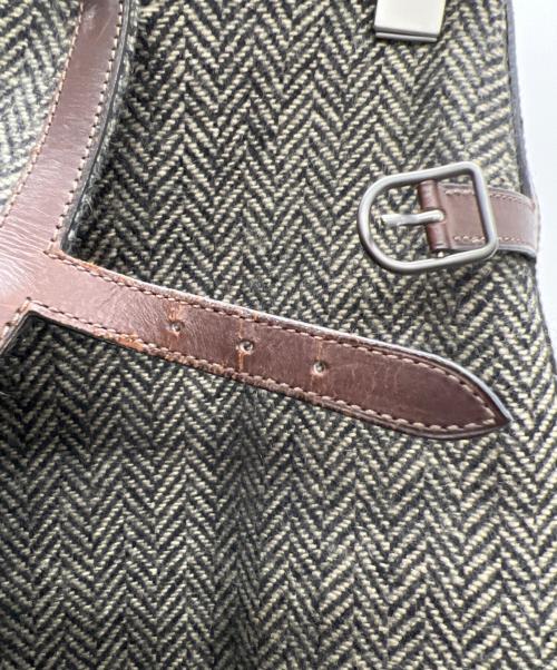 HERMES（エルメス）HERMES (エルメス) ラップスカート ブラウン×ブラック サイズ:36の古着・服飾アイテム