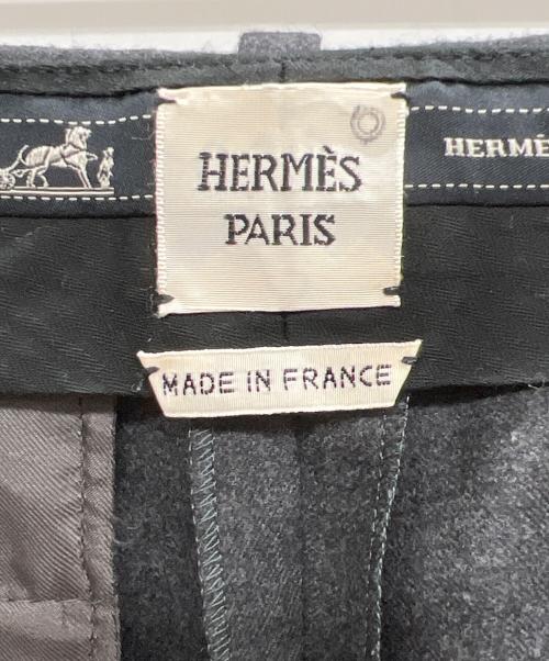 HERMES（エルメス）HERMES (エルメス) センタープレスパンツ グレー サイズ:34の古着・服飾アイテム