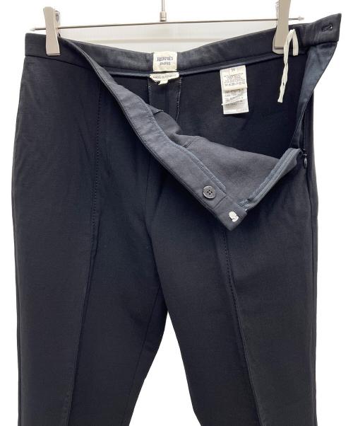 HERMES（エルメス）HERMES (エルメス) センターステッチパンツ ブラック サイズ:38の古着・服飾アイテム