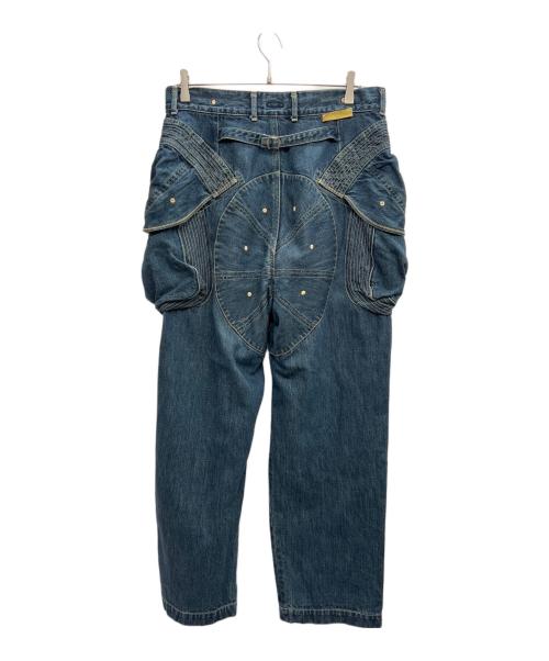 KAPITAL（キャピタル）KAPITAL (キャピタル) デニムカーゴパンツ ブルー サイズ:Lの古着・服飾アイテム