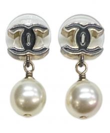 CHANEL（シャネル）の古着「ココマーク パールピアス」｜ブラック