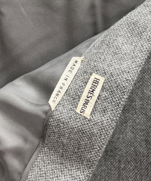 HERMES（エルメス）HERMES (エルメス) スリットスカート グレー サイズ:38の古着・服飾アイテム