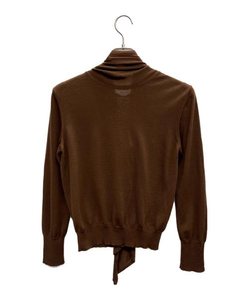 HERMES（エルメス）HERMES (エルメス) 薄手ニット ブラウン サイズ:Mの古着・服飾アイテム