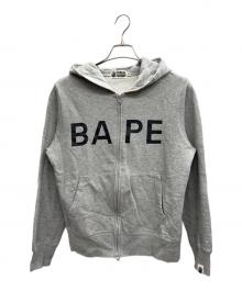 BAPE BY A BATHING APE（ベイプバイアベイシングエイプ）の古着「ジップパーカー」｜グレー