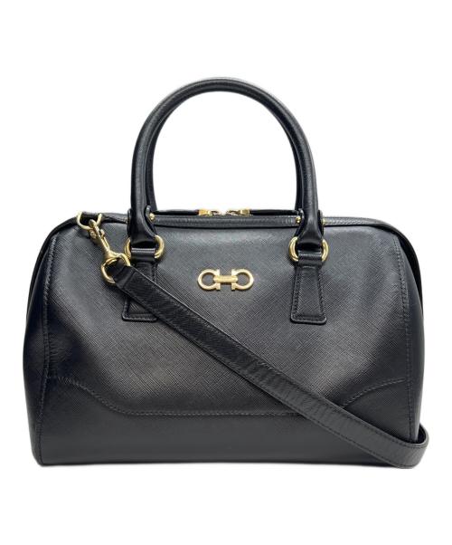 Salvatore Ferragamo（サルヴァトーレ フェラガモ）Salvatore Ferragamo (サルヴァトーレ フェラガモ) 2WAYハンドバッグ ガンチーニ ブラックの古着・服飾アイテム