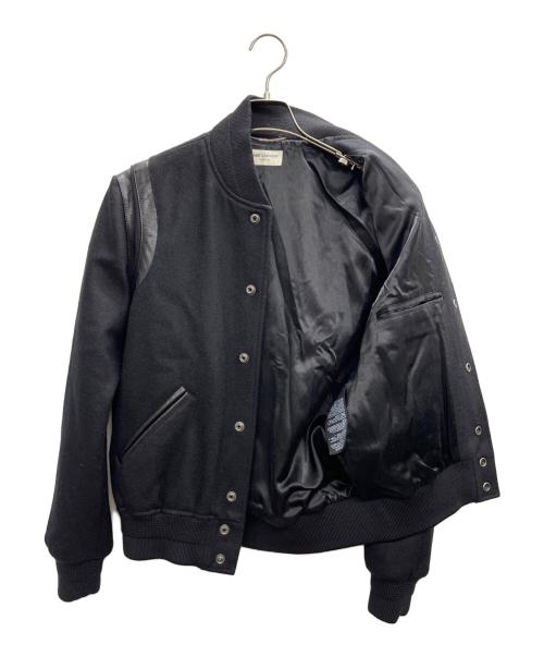 Saint Laurent Paris（サンローランパリ）Saint Laurent Paris (サンローランパリ) ウールテディジャケット ブラック サイズ:46の古着・服飾アイテム