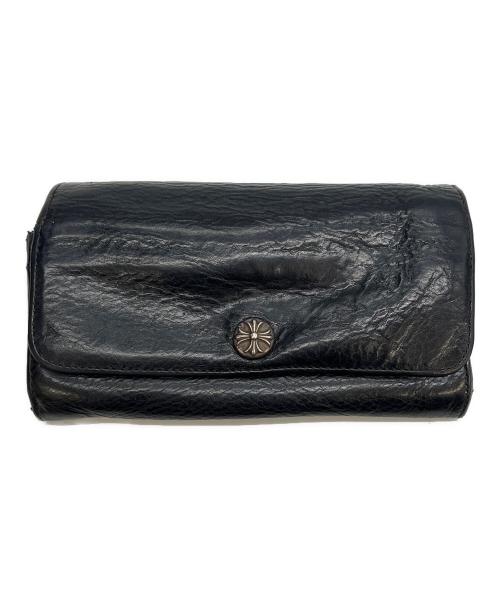 CHROME HEARTS（クロムハーツ）CHROME HEARTS (クロムハーツ) ジュディウォレット クロスボールボタン ブラックの古着・服飾アイテム