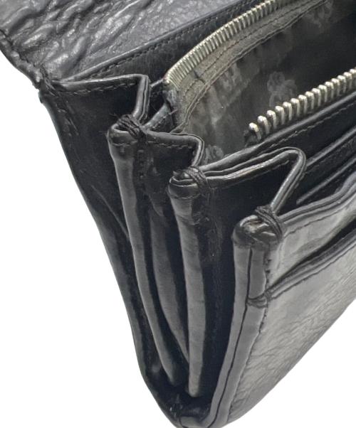 CHROME HEARTS（クロムハーツ）CHROME HEARTS (クロムハーツ) ジュディウォレット クロスボールボタン ブラックの古着・服飾アイテム