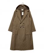 D-VECディーベック）の古着「フーディダブルチェスターコート」｜ブラウン