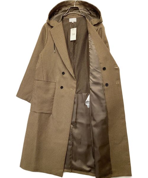 D-VEC（ディーベック）D-VEC (ディーベック) フーディダブルチェスターコート ブラウン サイズ:M 未使用品の古着・服飾アイテム