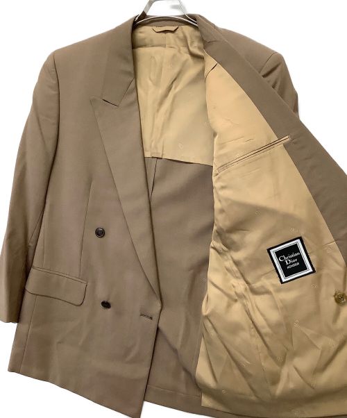 Christian Dior MONSIEUR（クリスチャンディオールムッシュ）Christian Dior MONSIEUR (クリスチャンディオールムッシュ) ヴインテージダブルジャケット ブラウン サイズ:A-5  91-79-170の古着・服飾アイテム