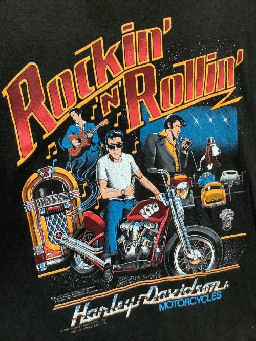 HARLEY-DAVIDSON（ハーレーダビッドソン）HARLEY-DAVIDSON (ハーレーダビッドソン) [古着]80'sバイカーT SPEED LIMIT70 ブラック サイズ:表記無しの古着・服飾アイテム