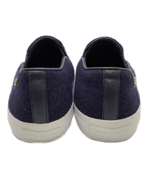 TORY BURCH（トリーバーチ）TORY BURCH (トリーバーチ) スリッポン グリーン×ネイビー サイズ:サイズ5の古着・服飾アイテム