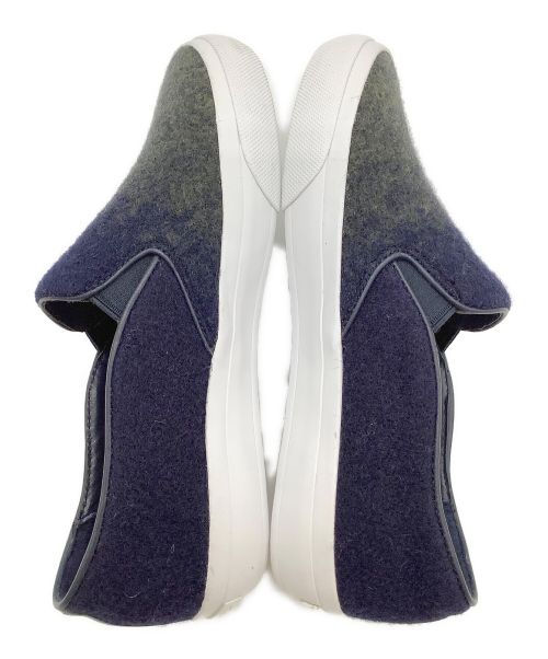 TORY BURCH（トリーバーチ）TORY BURCH (トリーバーチ) スリッポン グリーン×ネイビー サイズ:サイズ5の古着・服飾アイテム