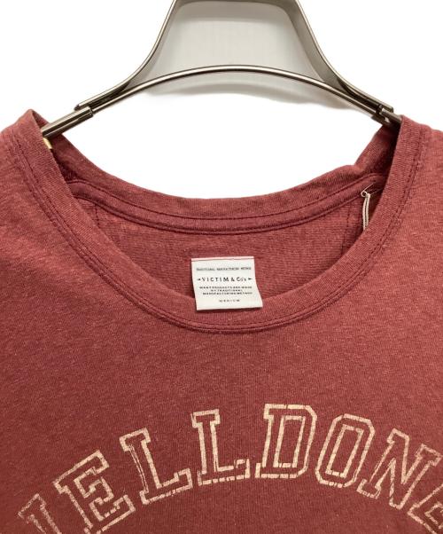 VICTIM（ヴィクティム）VICTIM (ヴィクティム) 半袖カットソー レッド サイズ:Mの古着・服飾アイテム