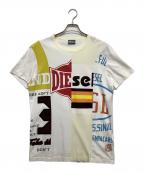 DIESELディーゼル）の古着「T-DIEGIE パッチワークTシャツ」｜ホワイト