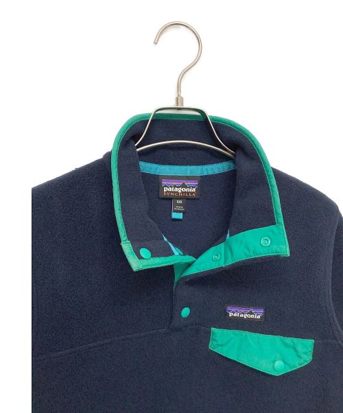 Patagonia SYNCHILLA（パタゴニア シンチラ）Patagonia SYNCHILLA (パタゴニア シンチラ) フリースプルオーバー ネイビー サイズ:XXSの古着・服飾アイテム
