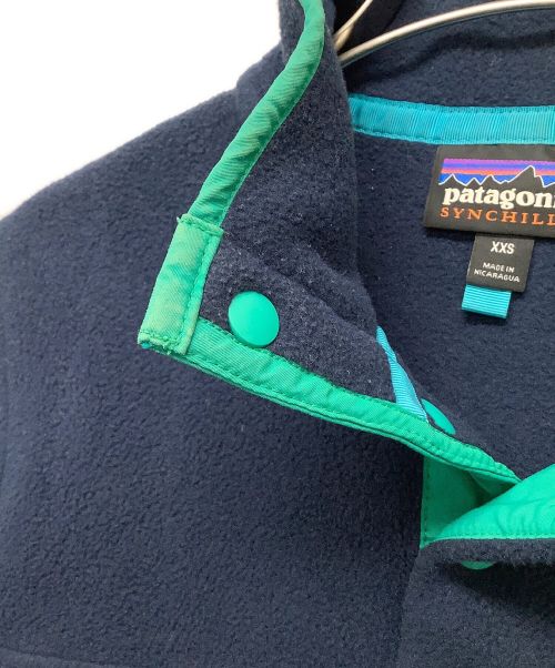 Patagonia SYNCHILLA（パタゴニア シンチラ）Patagonia SYNCHILLA (パタゴニア シンチラ) フリースプルオーバー ネイビー サイズ:XXSの古着・服飾アイテム
