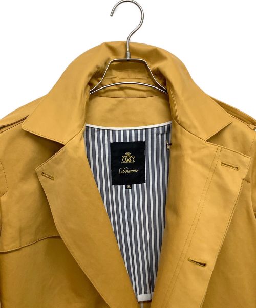 DRAWER（ドゥロワー）DRAWER (ドゥロワー) シングルトレンチコート イエロー サイズ:38の古着・服飾アイテム