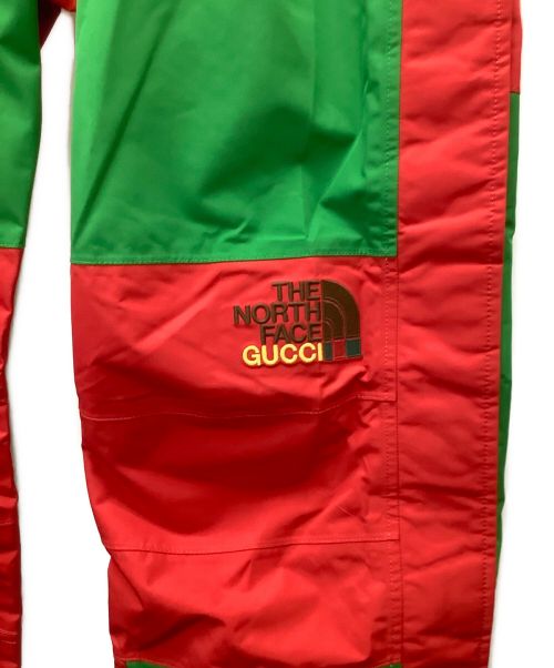 GUCCI（グッチ）GUCCI (グッチ) THE NORTH FACE (ザ ノース フェイス) トラックパンツ グリーン×レッド サイズ:Mの古着・服飾アイテム