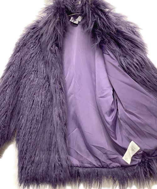 adidas Originals（アディダスオリジナル）adidas Originals (アディダスオリジナル) フェイクファージャケット パープル サイズ:XSの古着・服飾アイテム