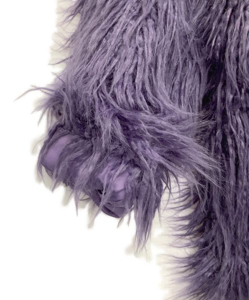 adidas Originals（アディダスオリジナル）adidas Originals (アディダスオリジナル) フェイクファージャケット パープル サイズ:XSの古着・服飾アイテム