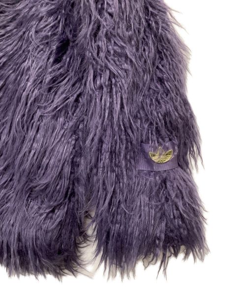 adidas Originals（アディダスオリジナル）adidas Originals (アディダスオリジナル) フェイクファージャケット パープル サイズ:XSの古着・服飾アイテム