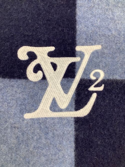 LOUIS VUITTON（ルイ ヴィトン）LOUIS VUITTON (ルイ ヴィトン) NIGO (二ゴー) マフラー ネイビーの古着・服飾アイテム