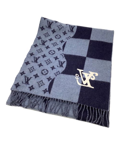 LOUIS VUITTON（ルイ ヴィトン）LOUIS VUITTON (ルイ ヴィトン) NIGO (二ゴー) マフラー ネイビーの古着・服飾アイテム