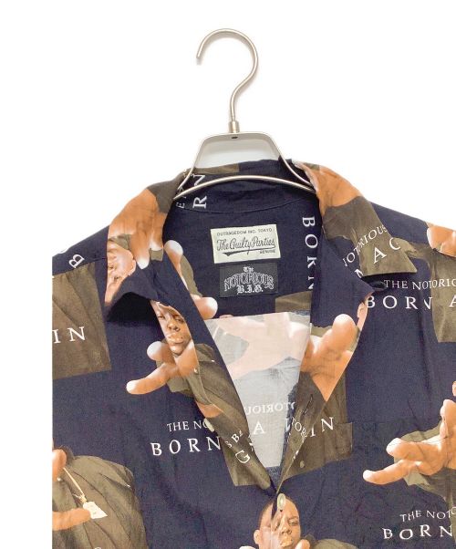 The Notorious B.I.G（ノトーリアス）The Notorious B.I.G (ノトーリアス) WACKO MARIA (ワコマリア) アロハシャツ ブラック×ブラウン サイズ:Mの古着・服飾アイテム