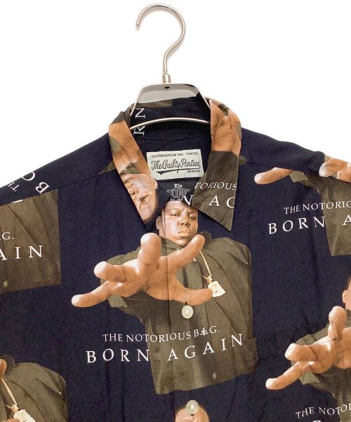 The Notorious B.I.G（ノトーリアス）The Notorious B.I.G (ノトーリアス) WACKO MARIA (ワコマリア) アロハシャツ ブラック×ブラウン サイズ:Mの古着・服飾アイテム