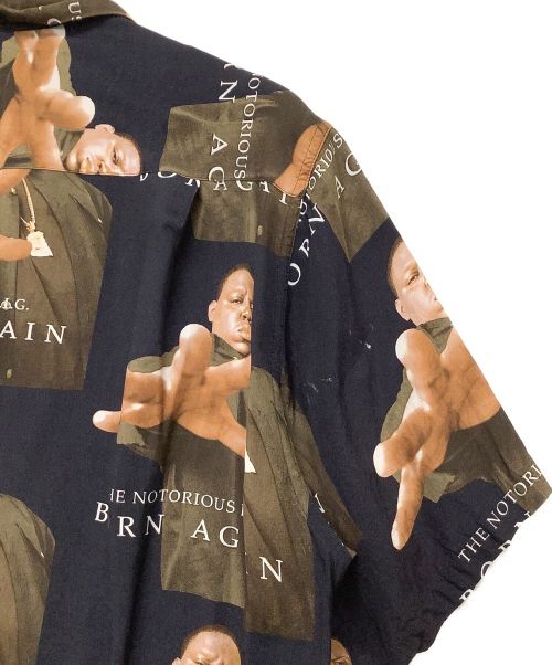 The Notorious B.I.G（ノトーリアス）The Notorious B.I.G (ノトーリアス) WACKO MARIA (ワコマリア) アロハシャツ ブラック×ブラウン サイズ:Mの古着・服飾アイテム