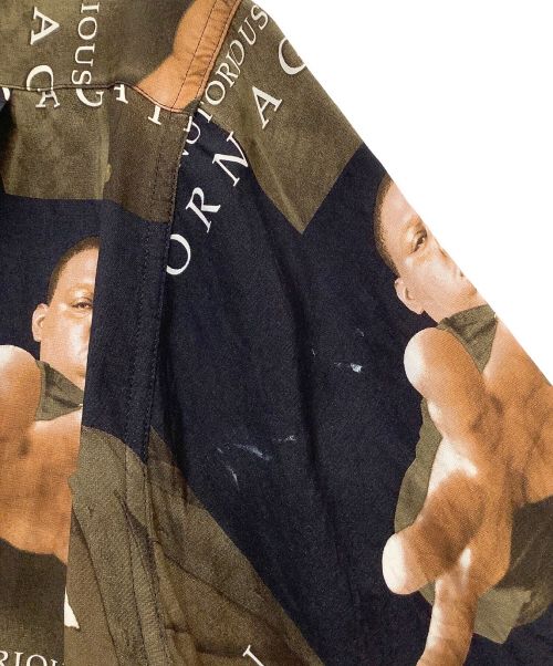 The Notorious B.I.G（ノトーリアス）The Notorious B.I.G (ノトーリアス) WACKO MARIA (ワコマリア) アロハシャツ ブラック×ブラウン サイズ:Mの古着・服飾アイテム