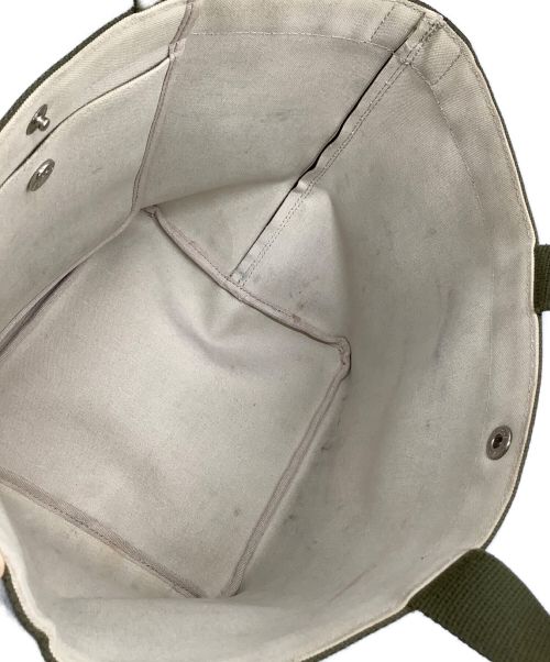 Herve Chapelier（エルベシャプリエ）Herve Chapelier (エルベシャプリエ) リュクス舟型レザートートバッグ ブラウン×カーキの古着・服飾アイテム