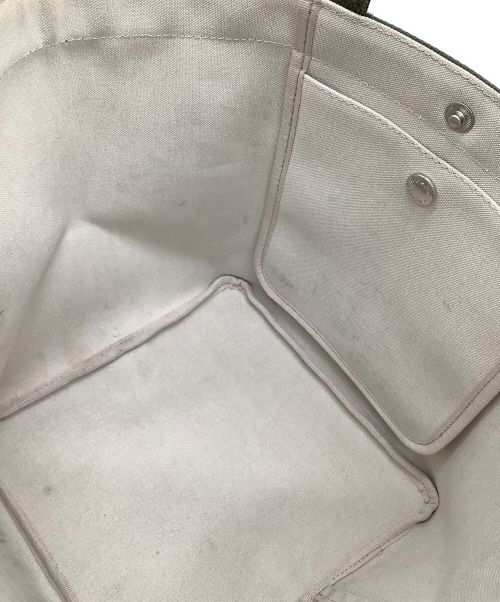 Herve Chapelier（エルベシャプリエ）Herve Chapelier (エルベシャプリエ) リュクス舟型レザートートバッグ ブラウン×カーキの古着・服飾アイテム