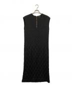 DRAWERドゥロワー）の古着「ノースリーブキルティングワンピース」｜ブラック