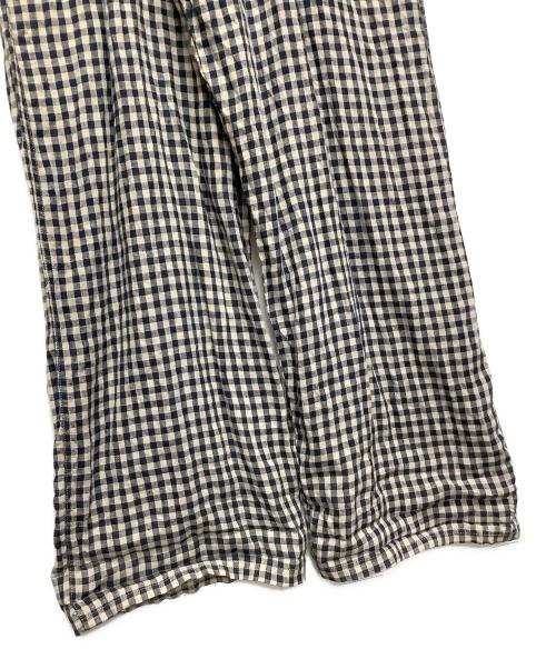 ARMEN（アーメン）ARMEN (アーメン) リネンサロペット ベージュ×ネイビー サイズ:Freeの古着・服飾アイテム