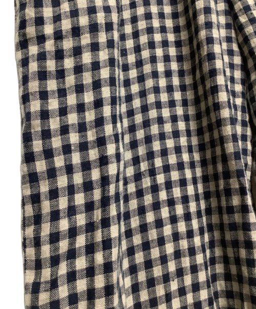 ARMEN（アーメン）ARMEN (アーメン) リネンサロペット ベージュ×ネイビー サイズ:Freeの古着・服飾アイテム