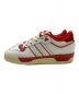 adidas (アディダス) スニーカー ホワイト×レッド サイズ:27.5cm：3000円
