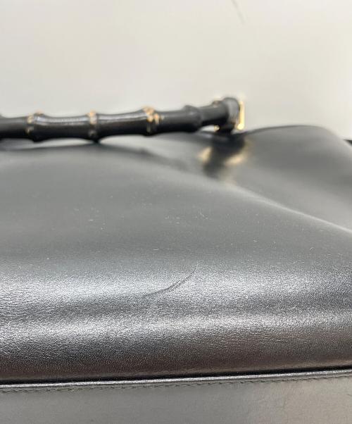 GUCCI（グッチ）GUCCI (グッチ) バンブーハンドルバッグ ブラックの古着・服飾アイテム