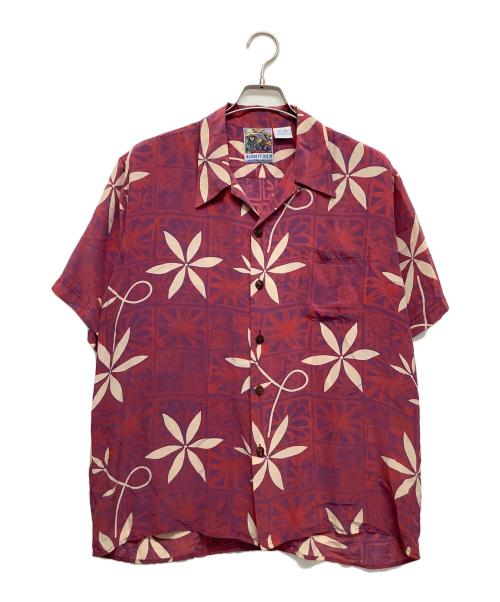 AVANTI（アヴァンティ）AVANTI (アヴァンティ) シルクアロハシャツ パープル×レッド サイズ:Mの古着・服飾アイテム