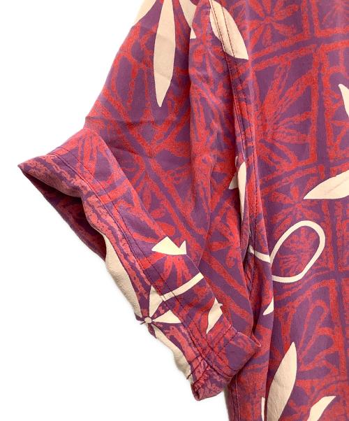 AVANTI（アヴァンティ）AVANTI (アヴァンティ) シルクアロハシャツ パープル×レッド サイズ:Mの古着・服飾アイテム