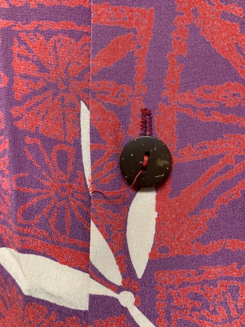 AVANTI（アヴァンティ）AVANTI (アヴァンティ) シルクアロハシャツ パープル×レッド サイズ:Mの古着・服飾アイテム