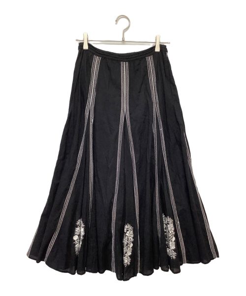 BEAUTY&YOUTH（ビューティーアンドユース）BEAUTY&YOUTH (ビューティーアンドユース) 刺繍スカート ブラック サイズ:Freeの古着・服飾アイテム