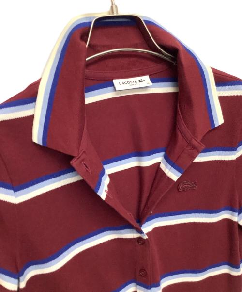 LACOSTE（ラコステ）LACOSTE (ラコステ) 半袖ワンピース レッド サイズ:36の古着・服飾アイテム
