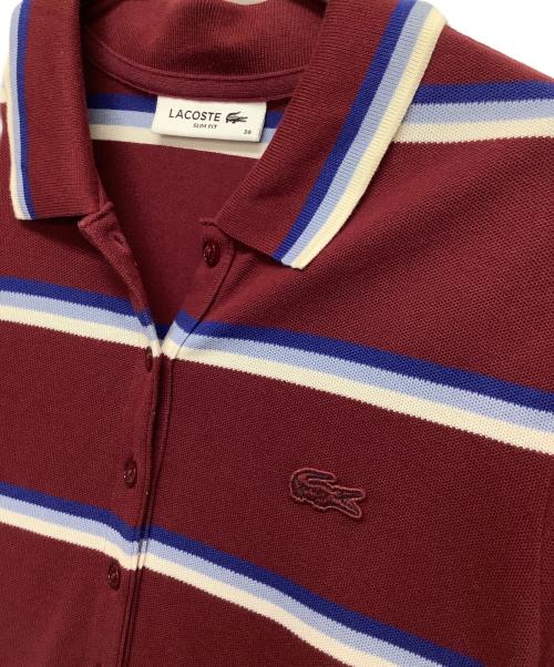 LACOSTE（ラコステ）LACOSTE (ラコステ) 半袖ワンピース レッド サイズ:36の古着・服飾アイテム