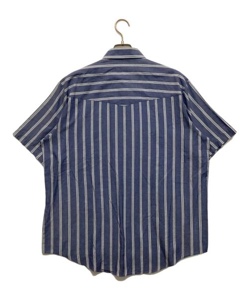 PLAINS（プレーン）PLAINS (プレーン) ウエスタンストライプシャツ ブルー サイズ:Lの古着・服飾アイテム
