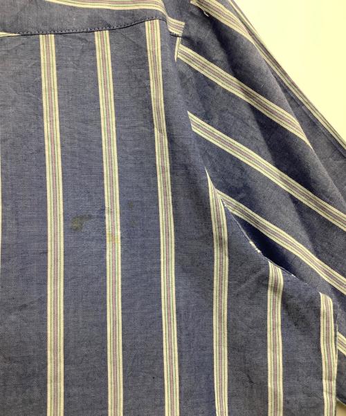 PLAINS（プレーン）PLAINS (プレーン) ウエスタンストライプシャツ ブルー サイズ:Lの古着・服飾アイテム