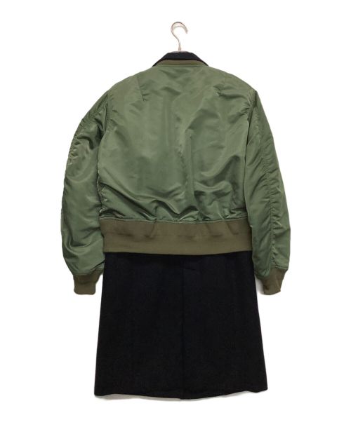 sacai（サカイ）sacai (サカイ) コート グリーン×ネイビー サイズ:1の古着・服飾アイテム